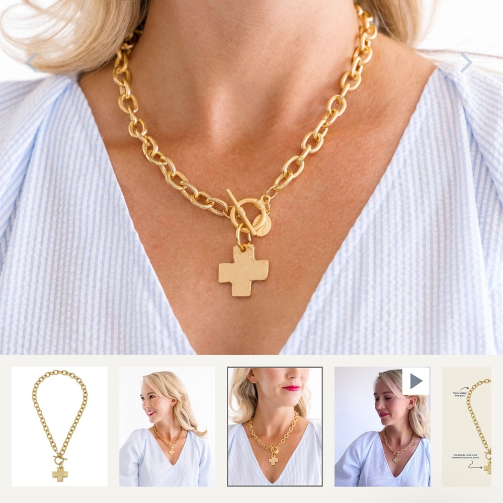 Susan Shaw Cross Necklace